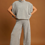 Umgee Elastic Waist Wide Leg Pants - All Mine Now Clothing