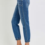 RISEN Full Size High Rise Ankle Jogger Jeans Trendsi