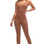 Crisscross Wide Strap Active Jumpsuit - All Mine Now Clothing