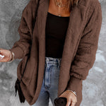 Open Front Hooded Faux Fur Outwear with Pockets - All Mine Now Clothing