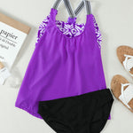 Scoop Neck Wide Strap Tankini Set - All Mine Now Clothing