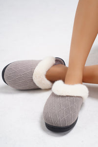 Thermal Faux Fur Round Toe Slippers - All Mine Now Clothing