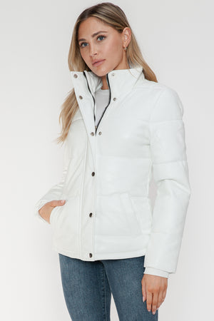 YMI Pocketed Zip Up Turtleneck Puffer Jacket - All Mine Now Clothing