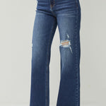 RISEN Full Size High Rise Distressed Wide Leg Jeans - All Mine Now Clothing