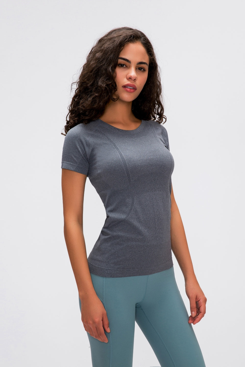 Millennia Round Neck Short Sleeve Active T-Shirt - All Mine Now Clothing