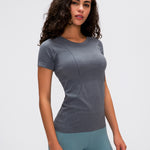 Millennia Round Neck Short Sleeve Active T-Shirt - All Mine Now Clothing