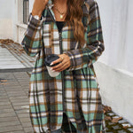 Devine Plaid Zip Up Hooded Coat - All Mine Now Clothing