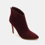 Beast Fashion Suede Stiletto Ankle Booties with Back Zippers - All Mine Now Clothing