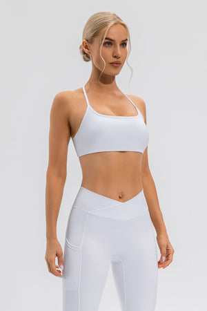 Crisscross Spaghetti Strap Active Cami - All Mine Now Clothing