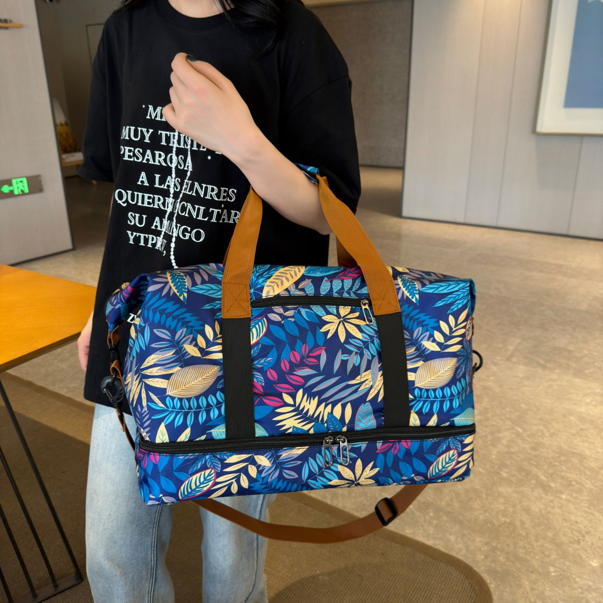 Canvas Printed Travel Bag - All Mine Now Clothing