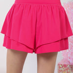 VERY J V-Shaped High Waist Layered Active Shorts - All Mine Now Clothing