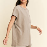 Davi & Dani Round Neck Short Sleeve Top and Pants Set - All Mine Now Clothing