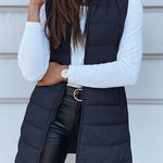 Plus Size Zip Up Hooded Vest Coat - All Mine Now Clothing