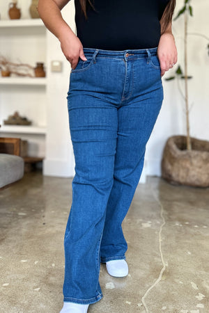 Judy Blue Full Size High Rise Straight Jeans - All Mine Now Clothing