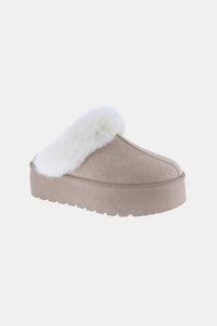 Weeboo Thick Bottom Fur Trim Snow Slippers - All Mine Now Clothing