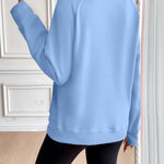 Ivy Lane Half Zip Raglan Sleeve Sweatshirt - All Mine Now Clothing