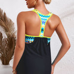 Chevron Stripe Racerback Swim Tank - All Mine Now Clothing