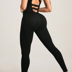 Crisscross Wide Strap Jumpsuit - All Mine Now Clothing