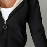 Full Size Zip Up Long Sleeve Hooded Outerwear - All Mine Now Clothing