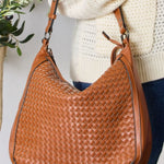 SHOMICO Weaved Vegan Leather Handbag - All Mine Now Clothing