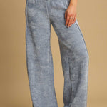 Umgee Elastic Waist Wide Leg Pants - All Mine Now Clothing