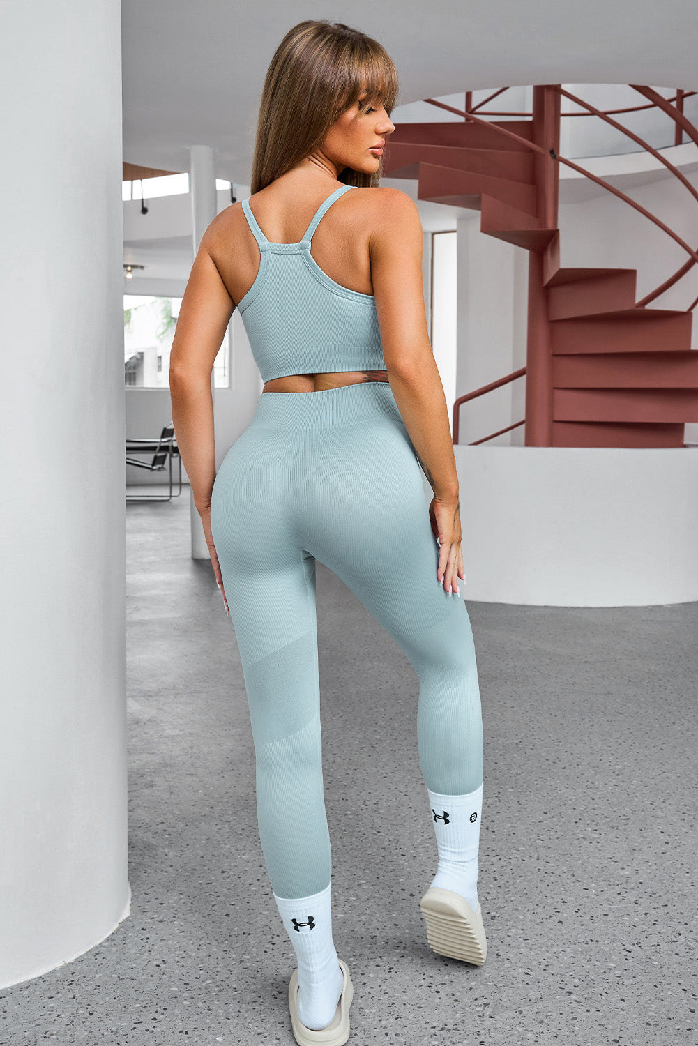 Tank Cropped Active Top and Pants Set - All Mine Now Clothing