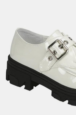 Forever Link Buckled Platform Lug Sole Loafers - All Mine Now Clothing