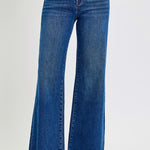 RISEN Tummy Control High Rise Wide Leg Jeans Trendsi