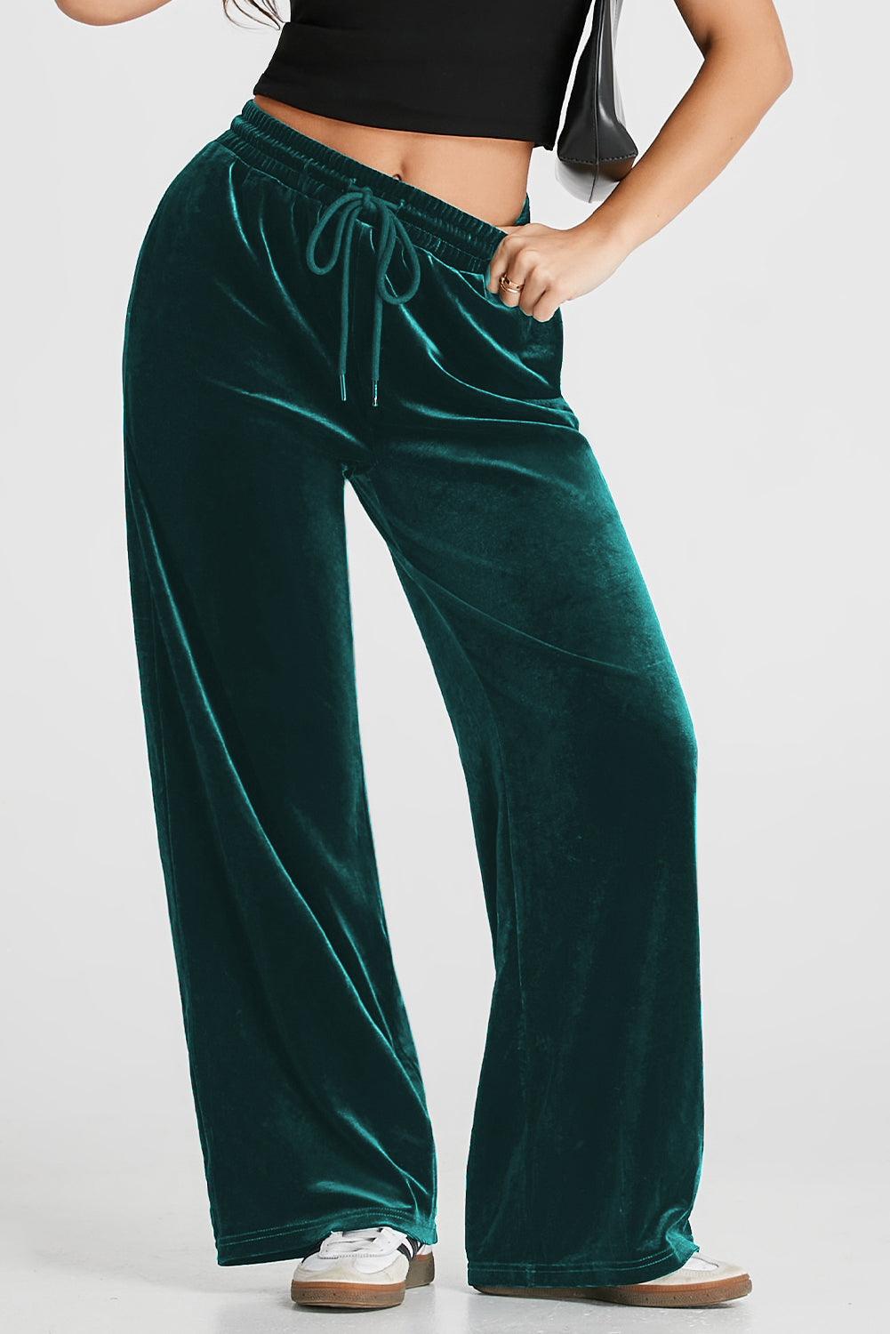 Drawstring Wide Leg Active Pants - All Mine Now Clothing