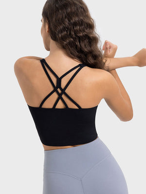 Millennia Crisscross Round Neck Active Tank - All Mine Now Clothing