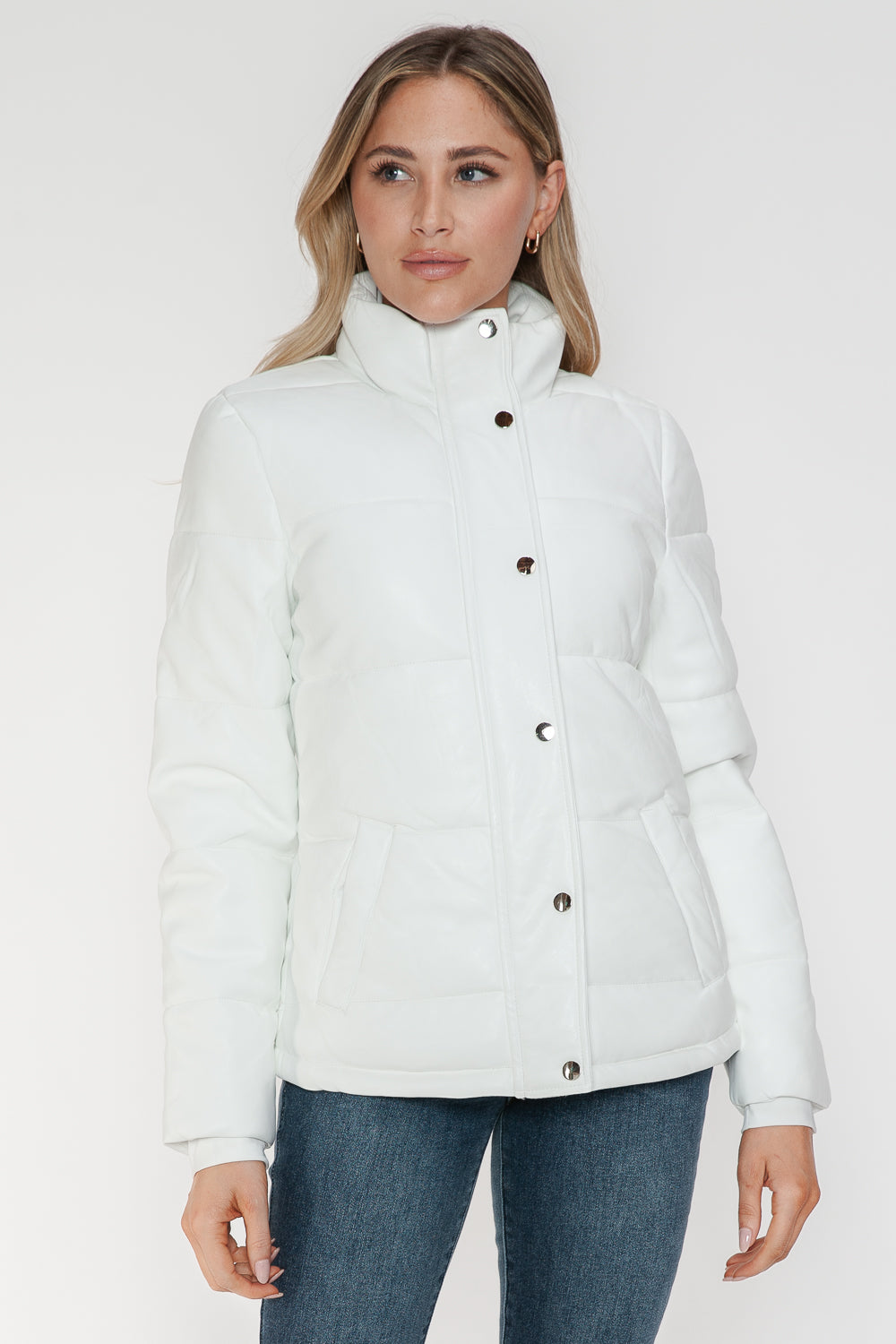 YMI Pocketed Zip Up Turtleneck Puffer Jacket - All Mine Now Clothing