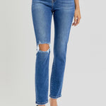 RISEN High Rise Distressed Ankle Skinny Jeans