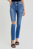 RISEN High Rise Distressed Ankle Skinny Jeans