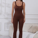 Scoop Neck Wide Strap Active Jumpsuit - All Mine Now Clothing