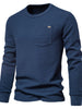 Men's Waffle-Knit Round Neck T-Shirt