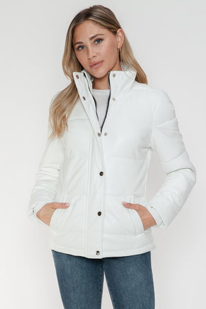 YMI Pocketed Zip Up Turtleneck Puffer Jacket - All Mine Now Clothing