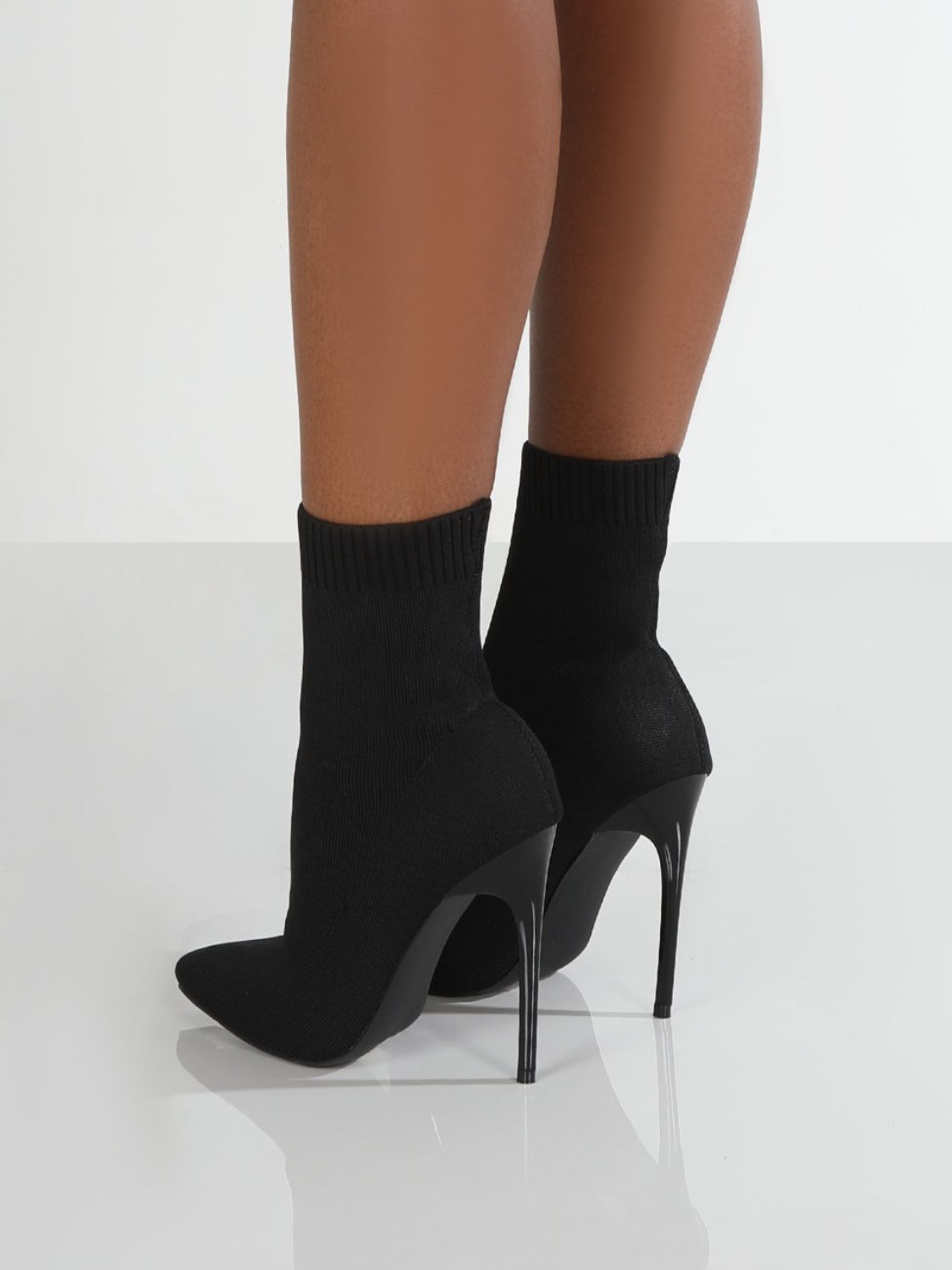 Mesh Point Toe Stiletto Boots - All Mine Now Clothing