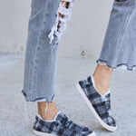 Forever Link Plaid Plush Flat Sneakers