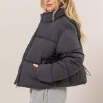 HYFVE Quilted Back Drawstring Puffer Jacket - All Mine Now Clothing