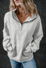 Half Zip Long Sleeve Sweatshirt - All Mine Now Clothing