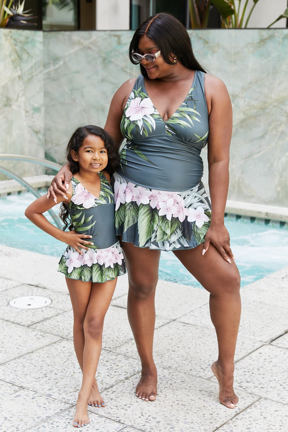 Marina West Swim Full Size Clear Waters Swim Dress in Aloha Forest - All Mine Now Clothing