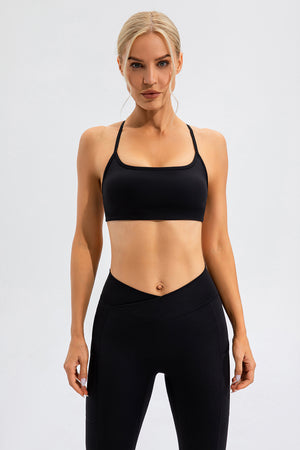 Crisscross Spaghetti Strap Active Cami - All Mine Now Clothing