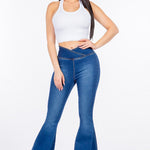 American Bazi High Waist Pull On Flare Jeans - All Mine Now Clothing