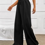 Honey Drawstring Elastic Waist Wide Leg Pants - All Mine Now Clothing