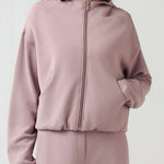 Millennia Zip Up Dropped Shouder Active Hooded - All Mine Now Clothing