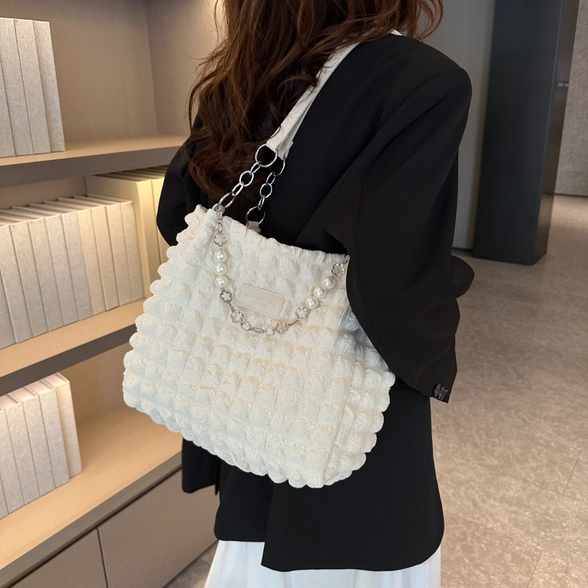 Bubble Textured Tote Bag - All Mine Now Clothing