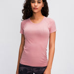 Millennia Round Neck Short Sleeve Active T-Shirt - All Mine Now Clothing