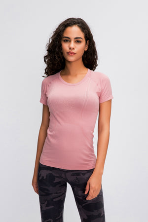 Millennia Round Neck Short Sleeve Active T-Shirt - All Mine Now Clothing