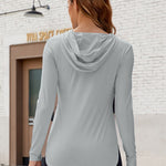 Long Sleeve Hooded Active Top - All Mine Now Clothing