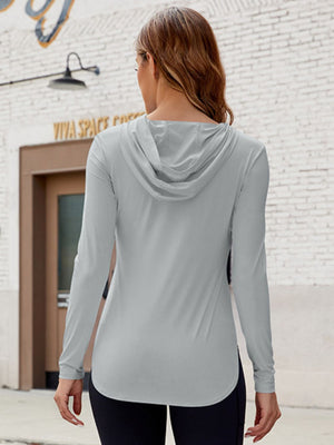 Long Sleeve Hooded Active Top - All Mine Now Clothing